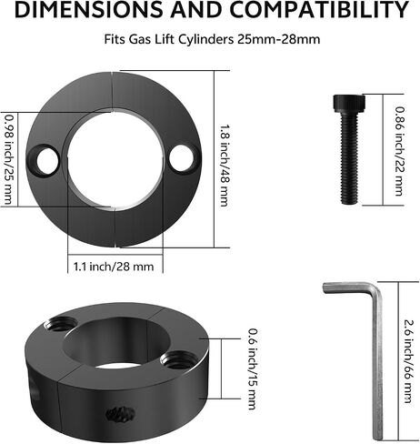 Fix Sinking Office Chair, Steel Gas Lift Cylinder Clamp Holder, Office Chair Saver Kit -Adjustable Steel Clamp for Office Chairs - Easy Fix, No Cylinder Replacement in Saudi Arabia