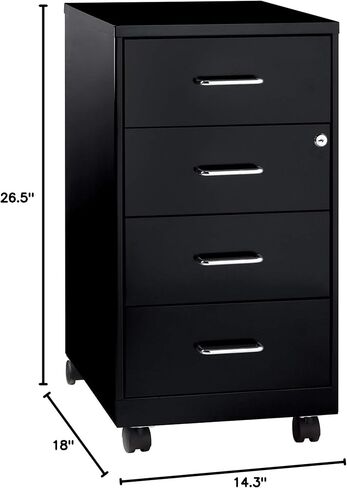 Lys 26-1/2 "خزانة تخزين الأجهزة المحمولة-4-Drawer ، أبيض in Saudi Arabia