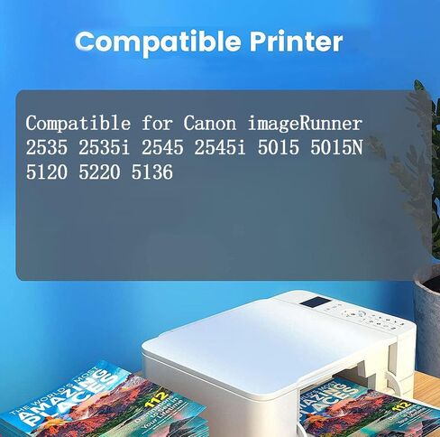 GPR34 متوافق مع Canon GPR-34 PRIMING RUBL ATTLISTION لـ CANON IMAMERUNNER 2535 2535I 2545 2545I 5015 5015N 5120 5220 5136 PRINTER ، 80000 PAGES ، Black-1 Pack in Kuwait
