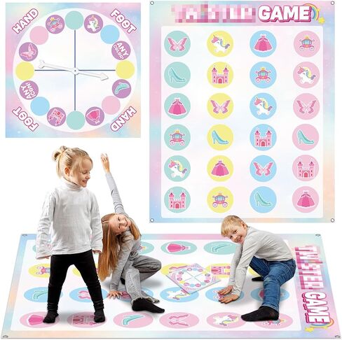 لعبة Unicorn Pose Balance Floor Game لـ 2 أو أكثر من اللاعبين ، Pastel Rainbow Barge Party Game Indoor Outdoor Family لم شمل الألعاب للأصدقاء Active Group Activity Unicorn Party Gift in Saudi Arabia