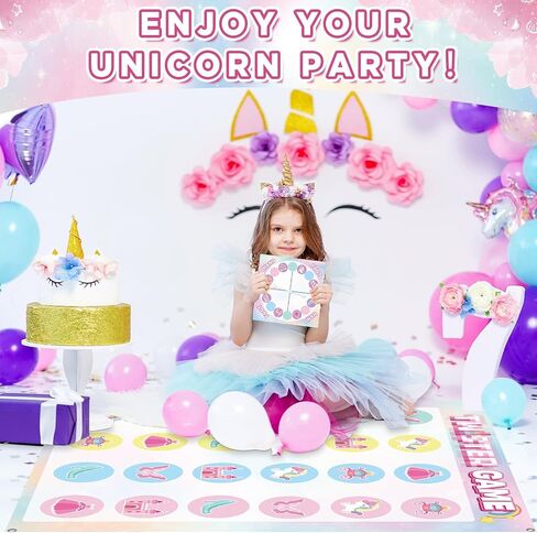 لعبة Unicorn Pose Balance Floor Game لـ 2 أو أكثر من اللاعبين ، Pastel Rainbow Barge Party Game Indoor Outdoor Family لم شمل الألعاب للأصدقاء Active Group Activity Unicorn Party Gift in Saudi Arabia