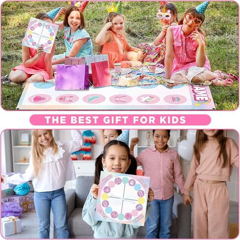 لعبة Unicorn Pose Balance Floor Game لـ 2 أو أكثر من اللاعبين ، Pastel Rainbow Barge Party Game Indoor Outdoor Family لم شمل الألعاب للأصدقاء Active Group Activity Unicorn Party Gift in Saudi Arabia