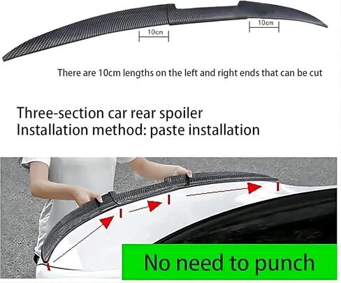 Car Rear Spoilers for Lexus RC 2014 2015 2016 2017 2018, Car Trunk Tail Wing Spoiler Modified Shape Body Decoration Accessories,Carbon Fiber Color in Saudi Arabia