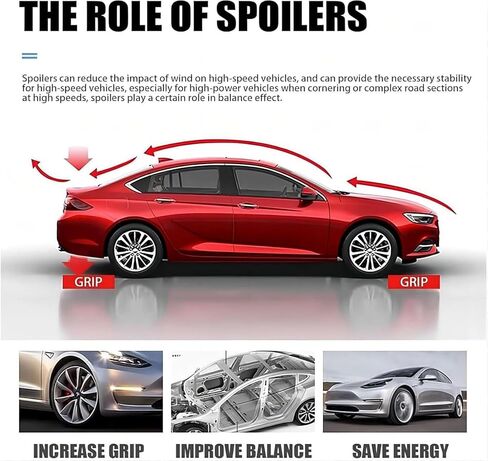 المفسدين الخلفيين للسيارات لكسوس RC (FaceLift 2018) 2018- ، إكسسوارات تزيين جسم Tail Tail Tail Tail Car ، لون ألياف الكربون in Saudi Arabia