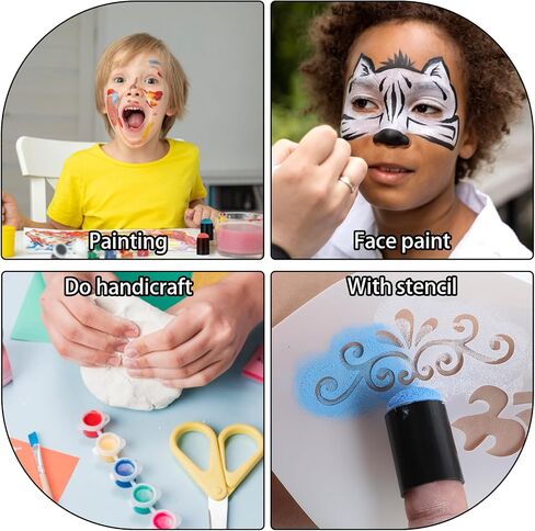 30 pcs أصابع الإسفنج daubers أصابع اللوحة الحرف الرسم اسفنجة dauber مجموعة أصابع مفيدة لبطاقة الطلاء الوجه تطبيق ونشر بطاقة طباشير الطلاء الحبر in Kuwait