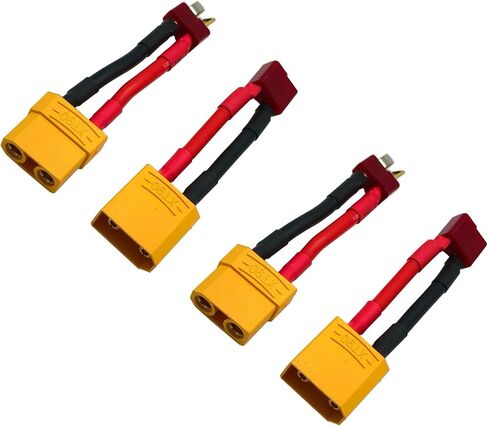 2 أزواج XT60 إلى T-plug RC الذكور موصل محول سلكي لبطارية LIPO Plane Lipo (XT60 إلى T-Plug) in Kuwait