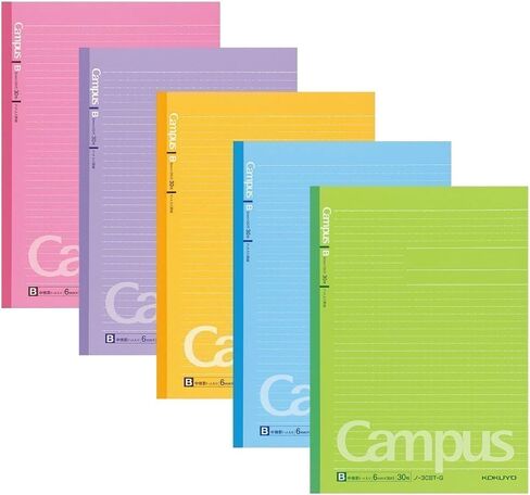 KOKUYO Campus Composition Notebooks, 5 Pack Semi-B5 Comp Book with B 6mm Ruled, 30 Sheets, Classic School Lined Notebook, Journal Notebook for Women Work Study Note Taking (NO-3CBNx5) in Saudi Arabia
