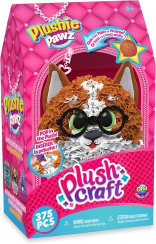 Orb Plushcraft DIY Plushie Pawz Smarty Pup Crrafting Kit - Mess Free Flace حسب نظام الأرقام ولا مطلوب خياطة - مشروع مثالي للفنون والحرف والهدية للبنين والبنات - فكرة هدايا العطلة الممتعة in Saudi Arabia
