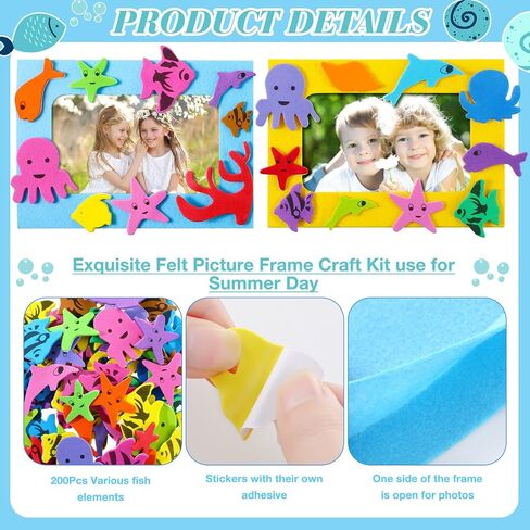 Marsui 232 قطعة Summer Ocean Beach DIY 5 '' X 7 '' Picture Frame Kit 32 Summer Under the Sea Foel Fame in Saudi Arabia