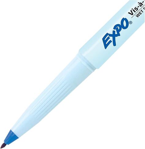 Expo Vis-A-Vis Wet-erase Marker ، Fine Point ، Blue Ink ، Dozen (SAN16003) in Saudi Arabia