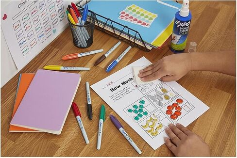 Expo Vis-A-Vis Wet-erase Marker ، Fine Point ، Blue Ink ، Dozen (SAN16003) in Saudi Arabia