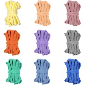 xliuax 180pcs نسج حلقات إعادة ملء الأفق ، 9 ألوان potholder النسيج الحلقات المرنة للفنون والحرف اليدوية لتوصيلات الحرف اليدوية DIY in Kuwait