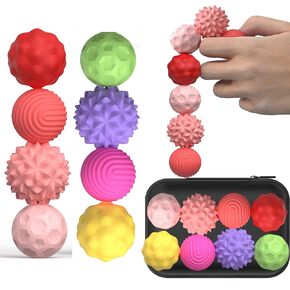 Large Magnetic Sensory Fidget Ball Toy, 8Pcs Silicone Sensory Stress Relief Toys for Adults, Teens with Autism, ADHD, Anxiety, Stocking Stuffers for Women Men Teen Gift (Purple, Large) in Kuwait