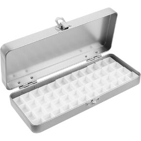 لوحة ألوان مائية فارغة: صندوق ألوان مائية من 48 شبكة DIY مع غطاء للفنانين والطلاب - صينية طلاء محمولة ومرفقة للسفر في الهواء الطلق. in Kuwait