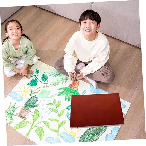 Kisangel Portable Wooden Art Supply Storage Box Lightweight European Style منظم لأدوات الرسم للطلاب والفنانين تصميم مساحة كبيرة للدهانات والفرش in Saudi Arabia