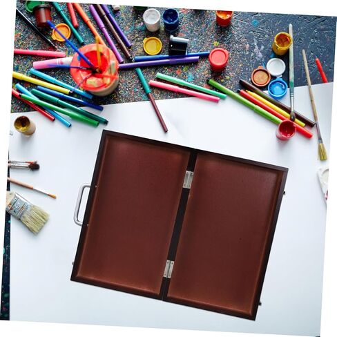 UonlyTech Portable Art Supply Organizer Box Lightweight Walnut Travel Paint for Artists and Student in Saudi Arabia