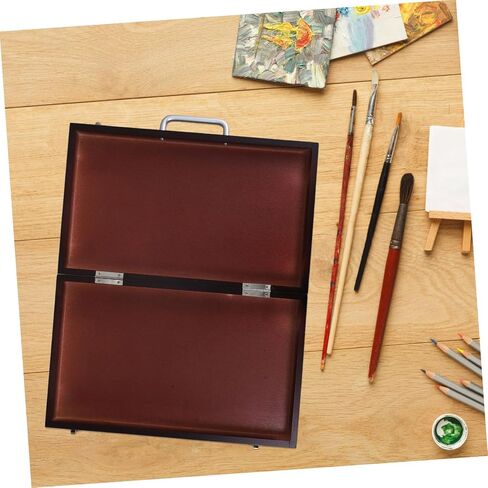UonlyTech Portable Art Supply Organizer Box Lightweight Walnut Travel Paint for Artists and Student in Saudi Arabia