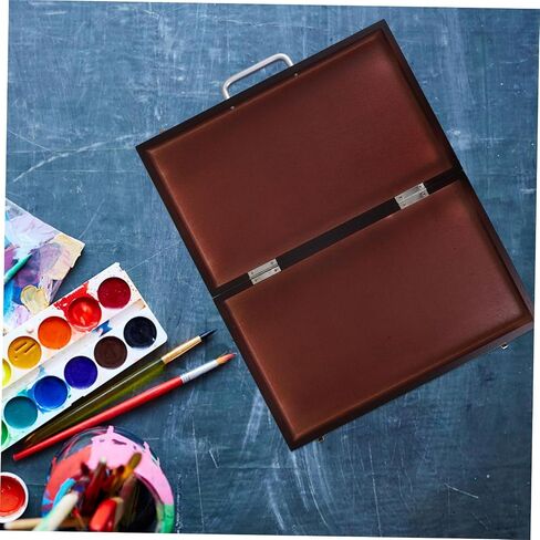 UonlyTech Portable Art Supply Organizer Box Lightweight Walnut Travel Paint for Artists and Student in Saudi Arabia