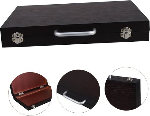 UonlyTech Portable Art Supply Organizer Box Lightweight Walnut Travel Paint for Artists and Student in Saudi Arabia