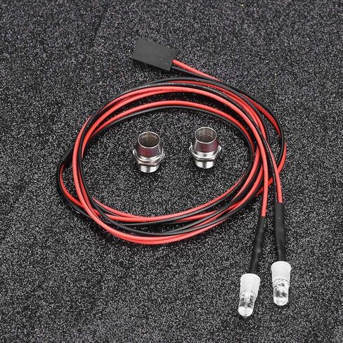 مجموعات ضوء LED RC ، المصابيح الأمامية 2PCS 5MM مصابيح LED RC الملحق لسيارة سيارة الانجراف 1/10 (12# الضوء الأحمر) in Saudi Arabia