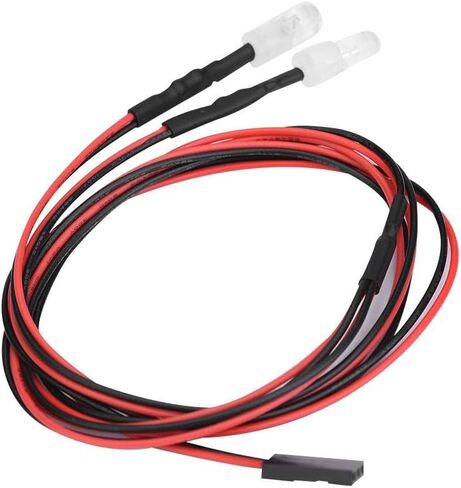 مجموعات ضوء LED RC ، المصابيح الأمامية 2PCS 5MM مصابيح LED RC الملحق لسيارة سيارة الانجراف 1/10 (12# الضوء الأحمر) in Saudi Arabia
