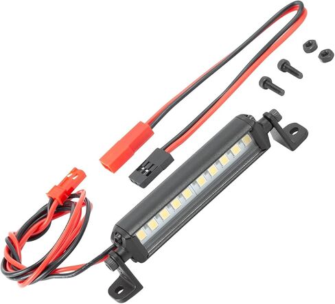 RC Light Bar 10 LED 2.5 بوصة من الألومنيوم RC Lights RC Accedler Expensions for SCX10 TRAXXAS TRX4M ARRMA STERN REDCAT GEN7 1/10 1/18 SCALE ROCK ROCK CRAWLER TRACK (2.5inch) in Kuwait