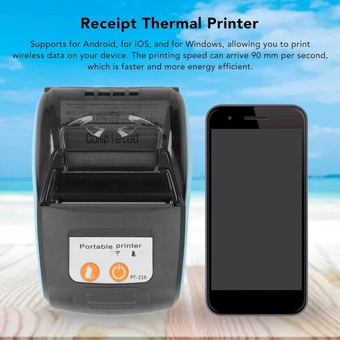طابعة جيب مصغرة وطابعة استلام Bluetooth Thermipt لنظام iOS android وطابعة فواتير نقاط البيع الصغيرة المحمولة 58 ملم لمبيعات المطاعم (بدون in Saudi Arabia