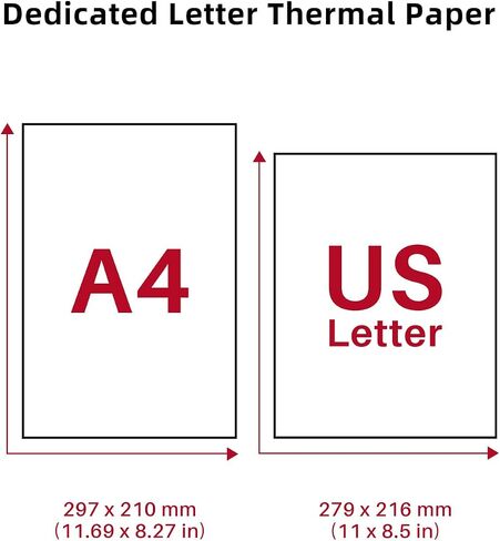 Phomemo M08F Portable Letter Printer +100 Sheets Paper Thermal Paper ، Bluetooth Compact Home & Business Pink Printer in Kuwait