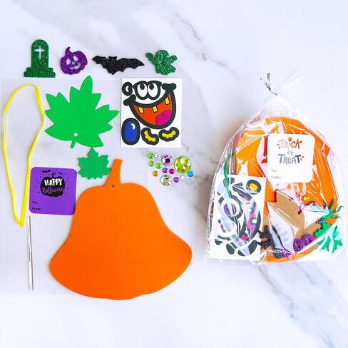 Winlyn 36 Sets Fall Halloween Pumpkin Decorations Diy Pumpkin Craft Kits Foam Foam Foam Pumpkin with Jack-O-Lantern Face Plitter Halloween Leaf Maple Leaf for Kids Party Fors Classroom Actors in Saudi Arabia