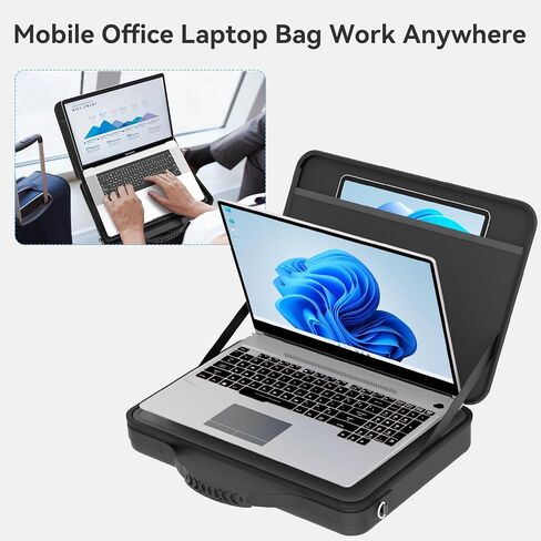 Smatree Laptop Shoulder Case for 16.3 inch DELL XPS 16, for 16 inch Precision 5690/5680, for 15.6inch XPS 15, for 15.6inch Precision 5570/3591/3590/3581/3580/3571/3570, Laptop Bag with Handle in Saudi Arabia