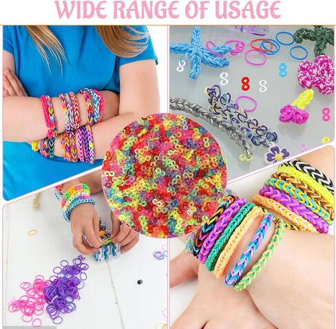 1500 pcs مقاطع ملونة S LOOL SWETELT موصلات S السنانير لأساور شريط المطاط قطع الفرقة البلاستيكية نطاقات المطاط موصلات أساور الأساور لصنع DIY in Saudi Arabia