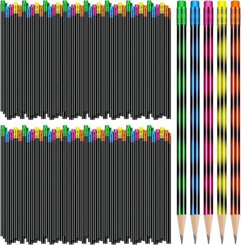 Outus 240 Pieces Color Changing Mood Pencil 2B Changing Fun Pencil Assorted Color Thermochromic Pencils with Eraser for Christmas Valentine Birthday Pencils Party Favor in Saudi Arabia
