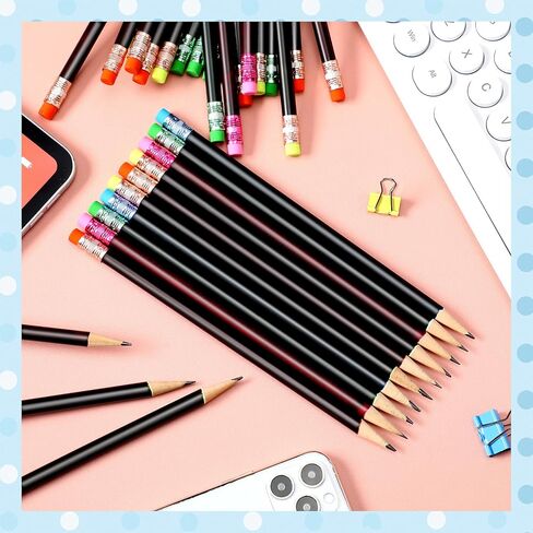 Outus 240 Pieces Color Changing Mood Pencil 2B Changing Fun Pencil Assorted Color Thermochromic Pencils with Eraser for Christmas Valentine Birthday Pencils Party Favor in Saudi Arabia