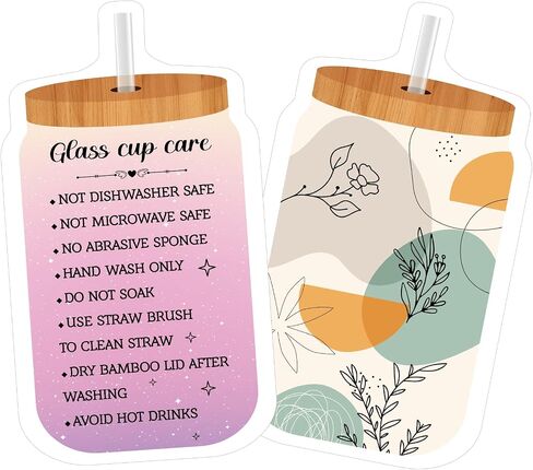 Chinco 200 Pieces تعليمات CHINCO CARMER CARDS CUP CUP MUG CARE تعليمات 3.5 × 2 بوصة بطاقة اتجاه العميل للتغلي in Saudi Arabia