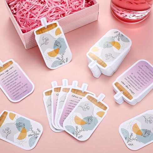 Chinco 200 Pieces تعليمات CHINCO CARMER CARDS CUP CUP MUG CARE تعليمات 3.5 × 2 بوصة بطاقة اتجاه العميل للتغلي in Saudi Arabia