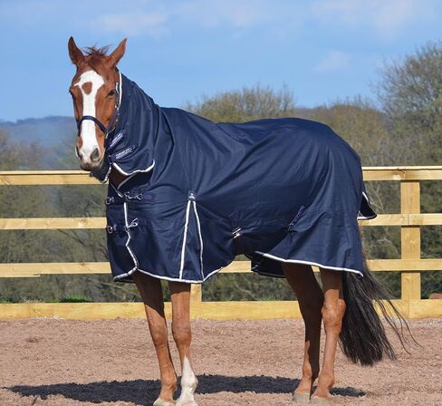 50G NAVY 600D COMBO NECK RIPSTOP HORSE RUGS 5'3 "-7'0" (7'0 ") in Saudi Arabia