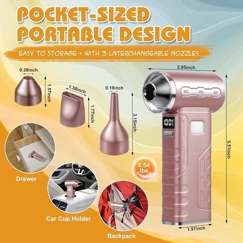 Cordless Acrylic Paint Pouring Blower with 3 Nozzles, 5 Speed Adjustable Mini Paint Dryer for Fluid Art, Acrylic Pouring, Watercolor, Resin, Dutch Pour Floetrol Craft Projects in Saudi Arabia