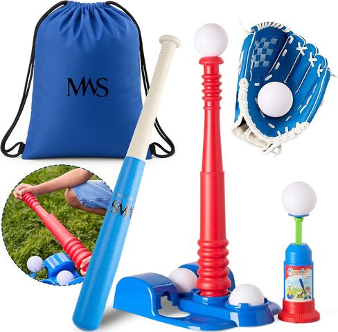 Kids Baseball Training Set – Baseball Bat, Glove, Tee, Pitcher, 4 Balls & Carry Bag – Indoor & Outdoor Sports Toy for Boys & Girls Ages 3-8 – Basebal Starter Kit for Children’s Development in Saudi Arabia