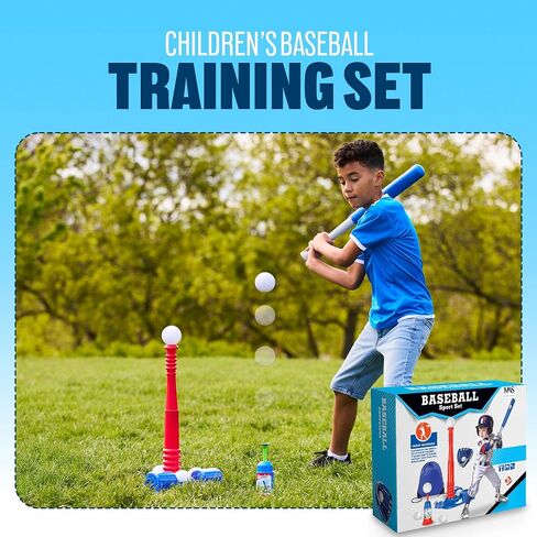 Kids Baseball Training Set – Baseball Bat, Glove, Tee, Pitcher, 4 Balls & Carry Bag – Indoor & Outdoor Sports Toy for Boys & Girls Ages 3-8 – Basebal Starter Kit for Children’s Development in Saudi Arabia