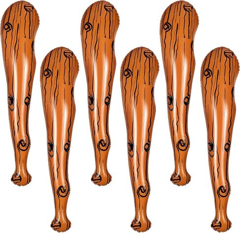 Zhanmai 6 PCS قابلة للنفخ في لعبة Batball Bat قابلة للنفخ كهف الكهف Caveman Stick Caveman للنادي Cosplay حفلة عيد ميلاد الإمدادات الهالوين كرنفال in Kuwait
