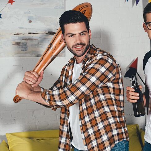 Zhanmai 6 PCS قابلة للنفخ في لعبة Batball Bat قابلة للنفخ كهف الكهف Caveman Stick Caveman للنادي Cosplay حفلة عيد ميلاد الإمدادات الهالوين كرنفال in Kuwait