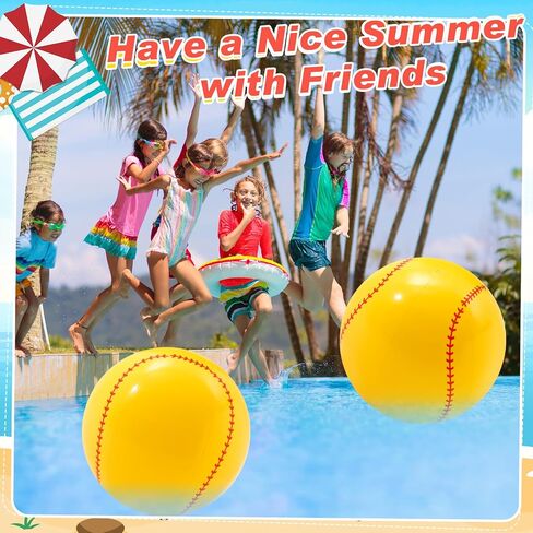 Poen 27 Inch Inflatable Softball Beach Ball for Summer Beach Game Swimming Pool Large PVC Softball Toys Party Favors for Boys Girls Adults Water Sand Game Accessory in Saudi Arabia