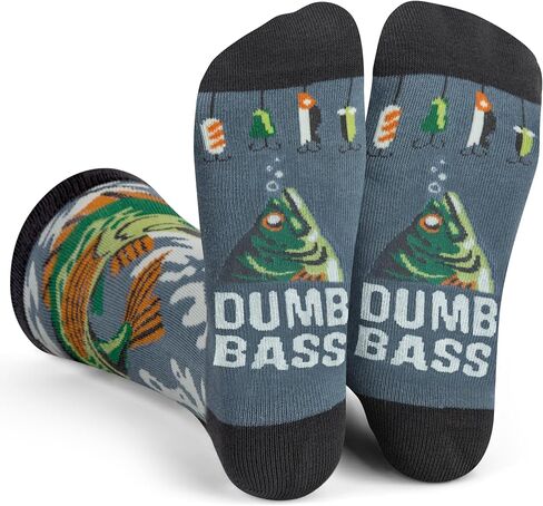 Lavley Born To Fish, Forced To Work Socks for Men - Funny Gift for Fishermen and Outdoorsmen in Saudi Arabia