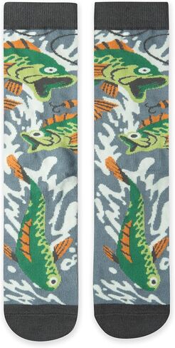 Lavley Born To Fish, Forced To Work Socks for Men - Funny Gift for Fishermen and Outdoorsmen in Saudi Arabia