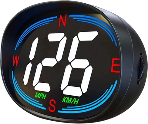 H2 Digital Speedometer GPS HUD Universal All Cars Head Up Display Vehicle Speed Compass MPH KMH Speed Gauge Plug and Play in Saudi Arabia