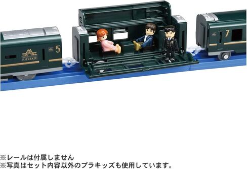 Takara Tomy Plarail Takara Tomy "Plarail Cruise Train DX Series Twilight Express Zuikaze" Train ، للأعمار 3 وما فوق ، تم تمرير معايير سلامة الألعاب ، معتمدة من St Mark ، in Kuwait