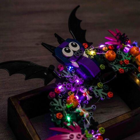 إضاءة LED متوافقة مع Lego 40825 Halloween Wreath - فقط Light ، Flight Flight Light Kit متوافق مع LEGO 40825 ، لم يتم تضمين مجموعة الطراز in Kuwait
