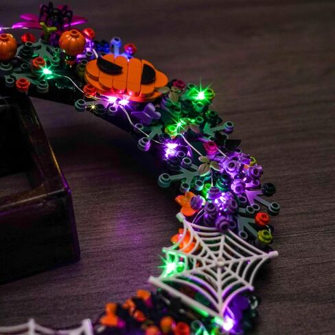 إضاءة LED متوافقة مع Lego 40825 Halloween Wreath - فقط Light ، Flight Flight Light Kit متوافق مع LEGO 40825 ، لم يتم تضمين مجموعة الطراز in Kuwait