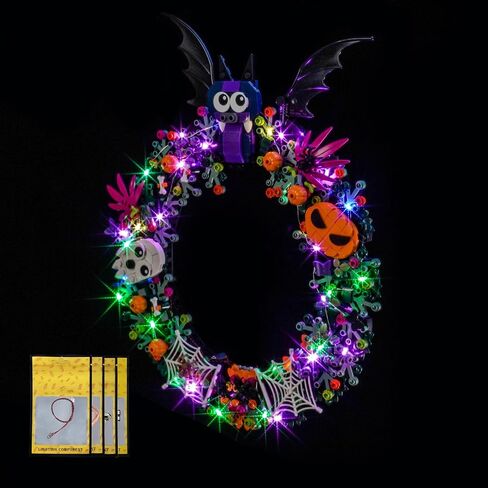 إضاءة LED متوافقة مع Lego 40825 Halloween Wreath - فقط Light ، Flight Flight Light Kit متوافق مع LEGO 40825 ، لم يتم تضمين مجموعة الطراز in Kuwait