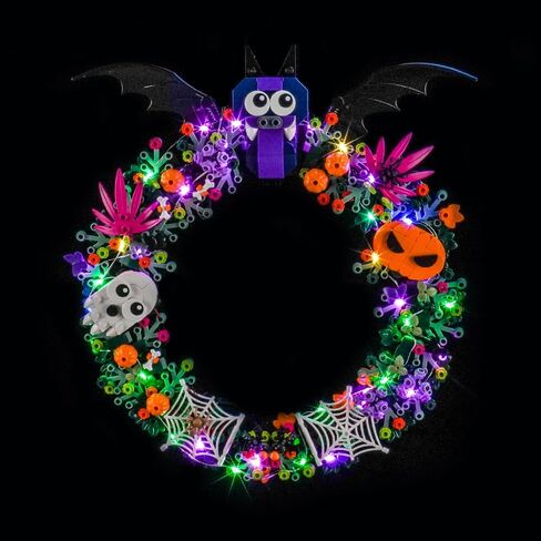 إضاءة LED متوافقة مع Lego 40825 Halloween Wreath - فقط Light ، Flight Flight Light Kit متوافق مع LEGO 40825 ، لم يتم تضمين مجموعة الطراز in Kuwait